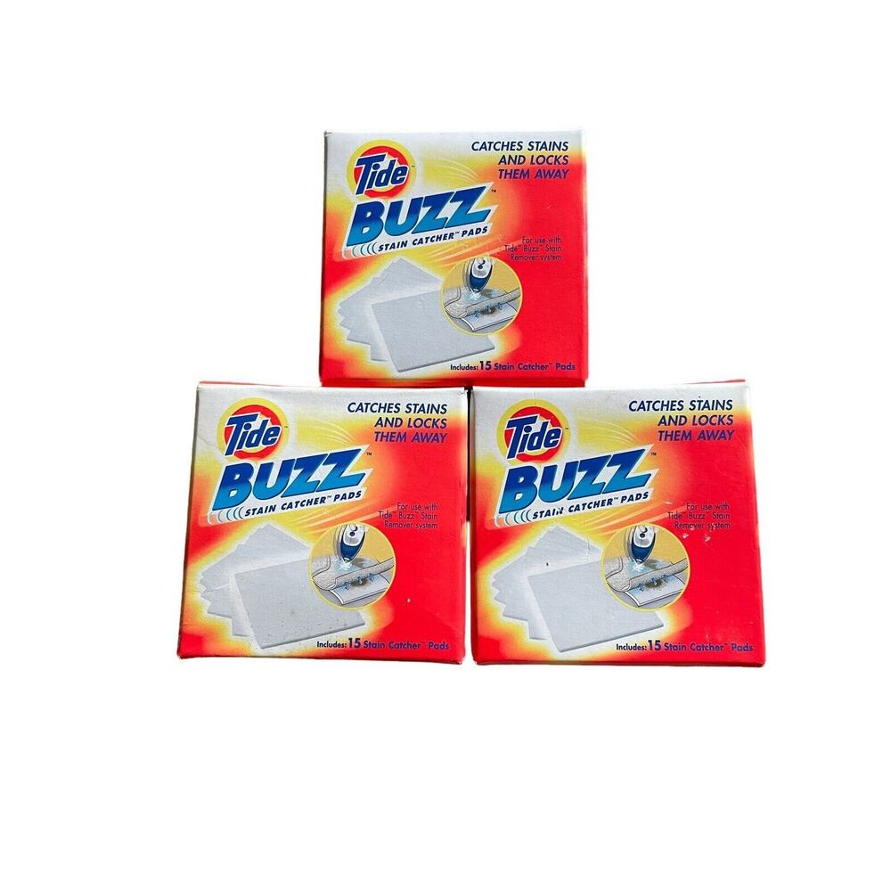 Tide BUZZ Ultrasonic‎ Stain Catcher Pads 5 Boxes 2 Refill Packs Cleaner